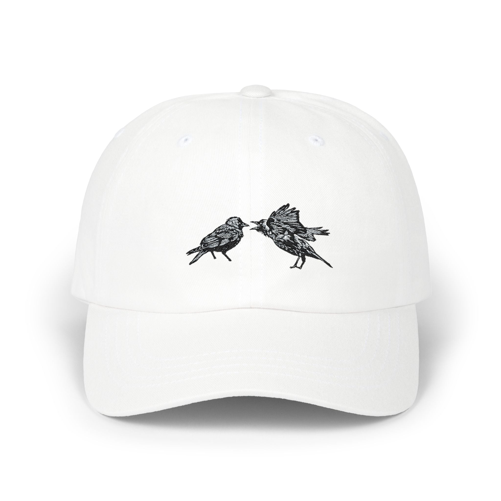 Dad Cap with Bickering Birds Embroidery
