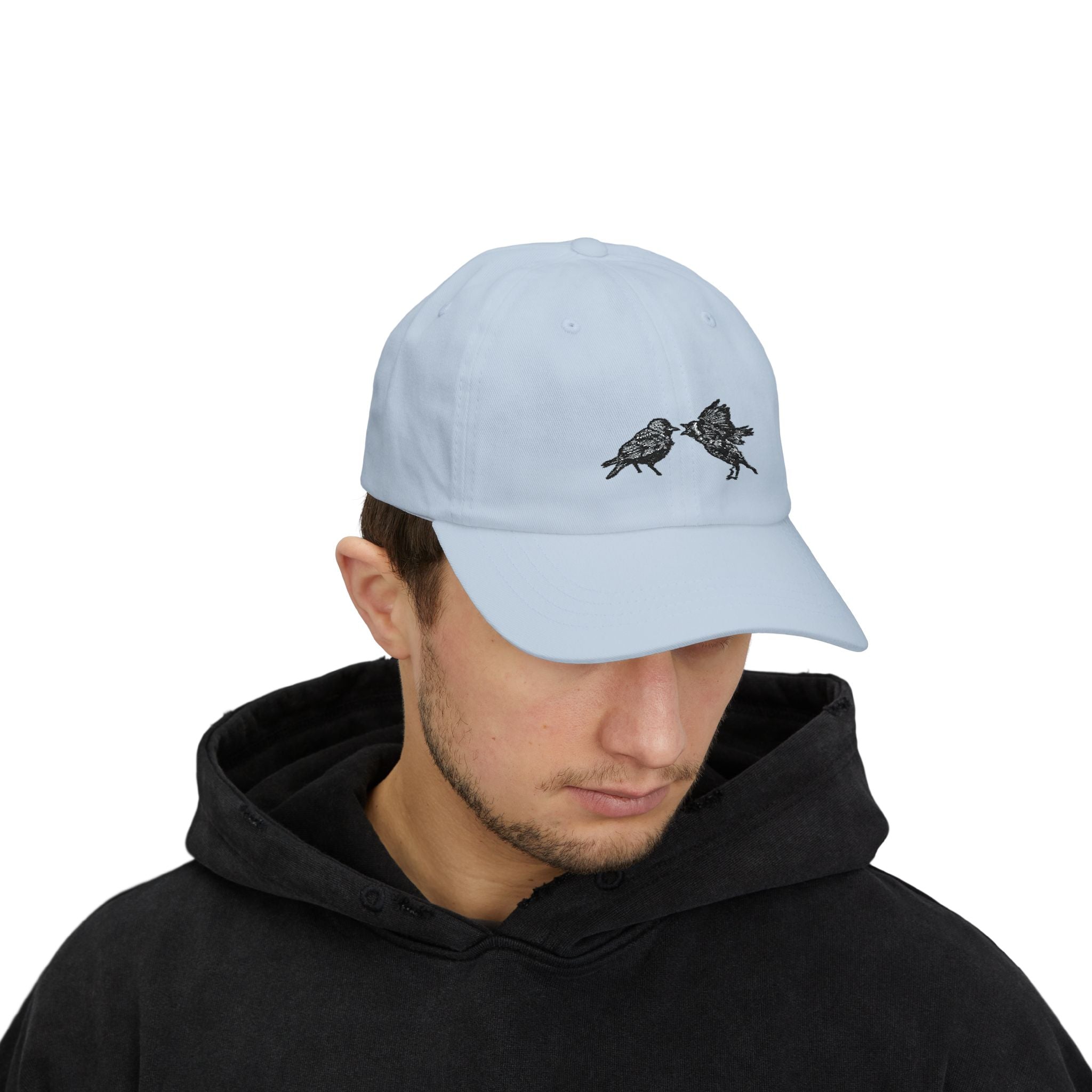 Dad Cap with Bickering Birds Embroidery
