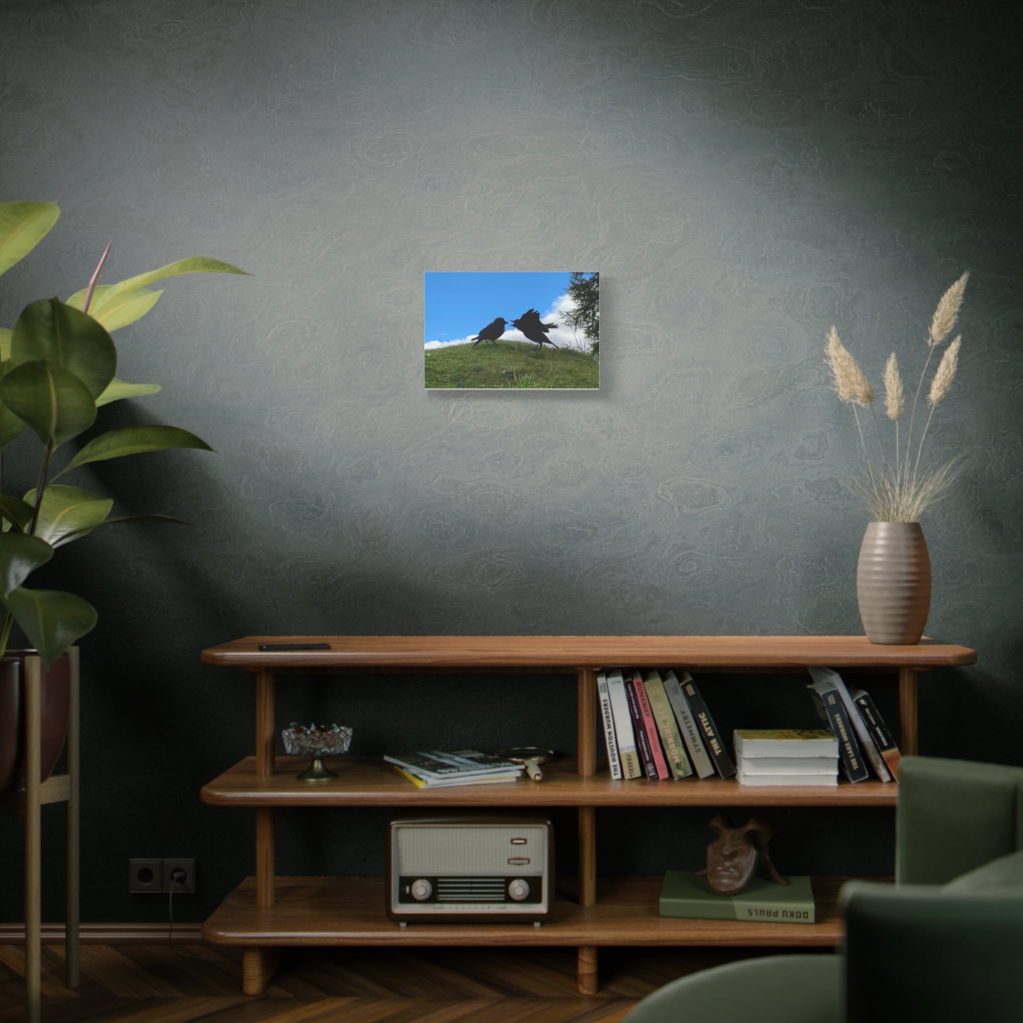 Bickering Birds Original Canvas Wall Art — Stretched 1.25"