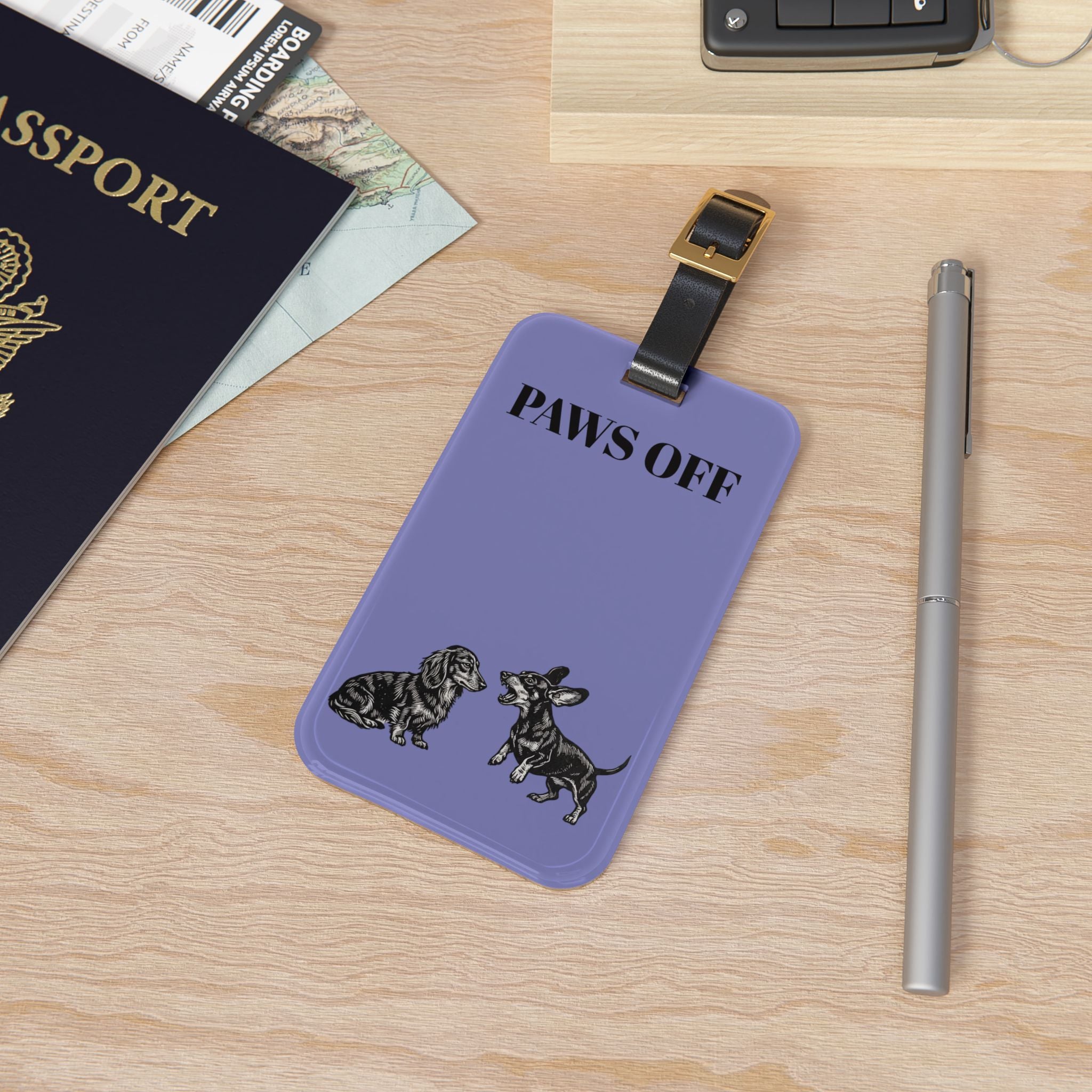 Paws Off Luggage Tag — Funny Dog Travel ID Tag