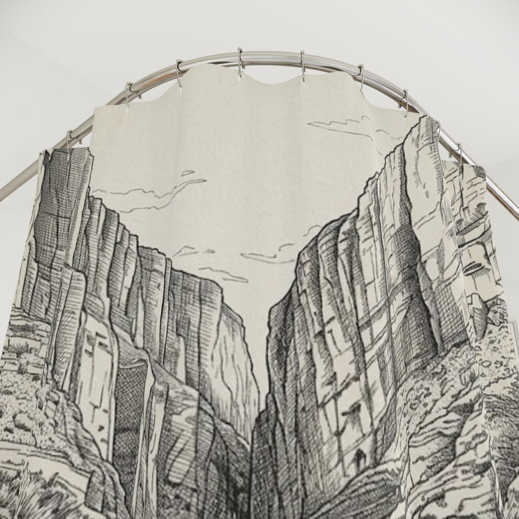 Bickering Birds Santa Elana Canyon Shower Curtain