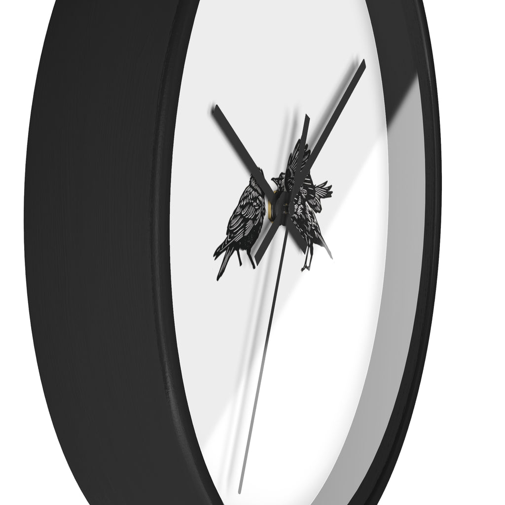 Bickering Birds Wall Clock