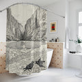 Bickering Birds Santa Elana Canyon Shower Curtain