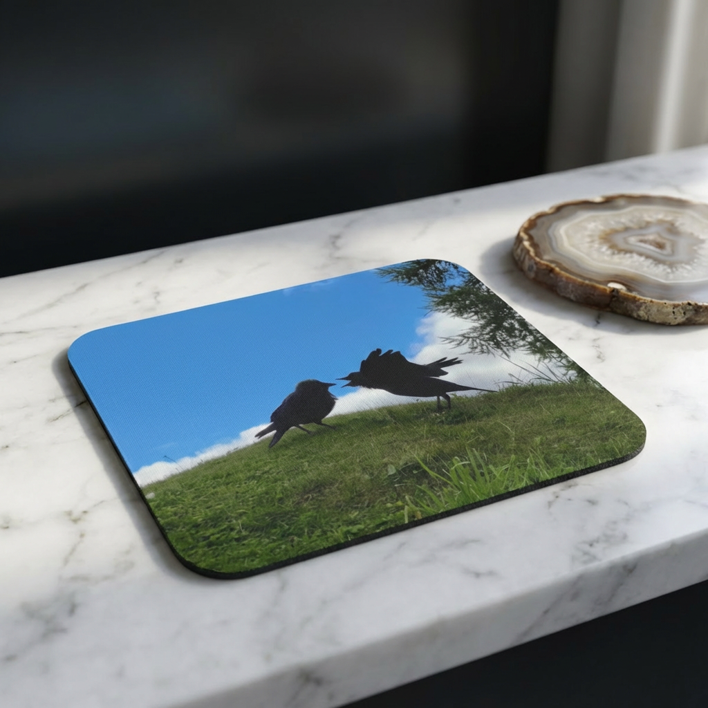 Bickering Birds Mouse Pad