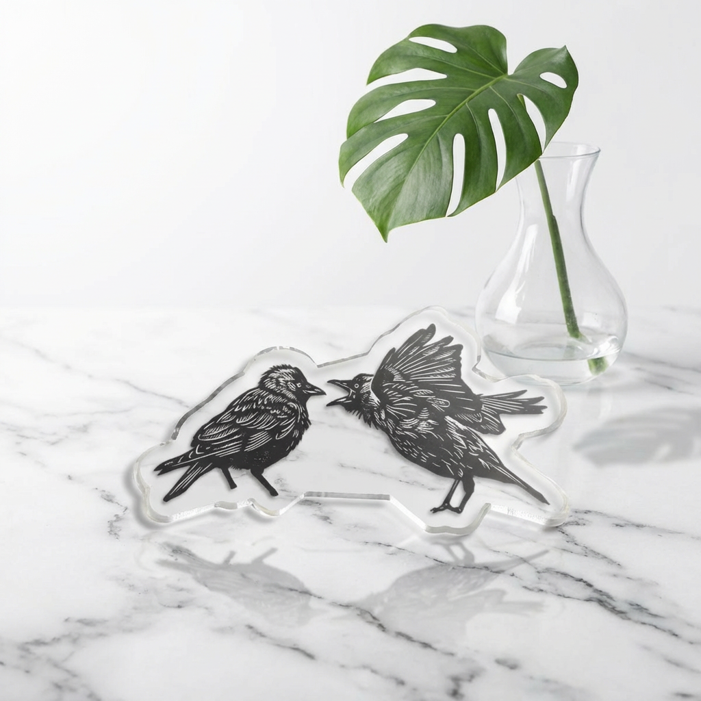 Bickering Birds Cutout Statue