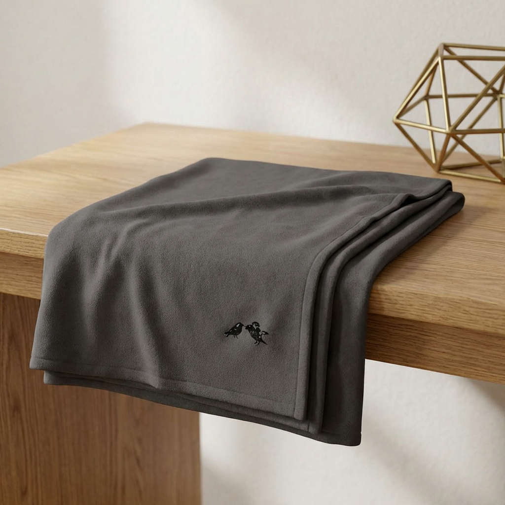 Embroidered Sherpa Blanket
