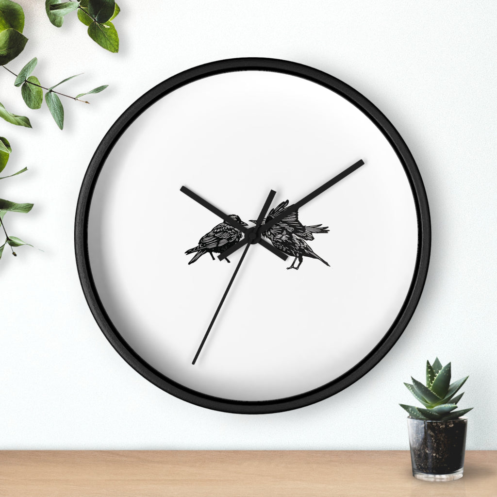 Bickering Birds Wall Clock