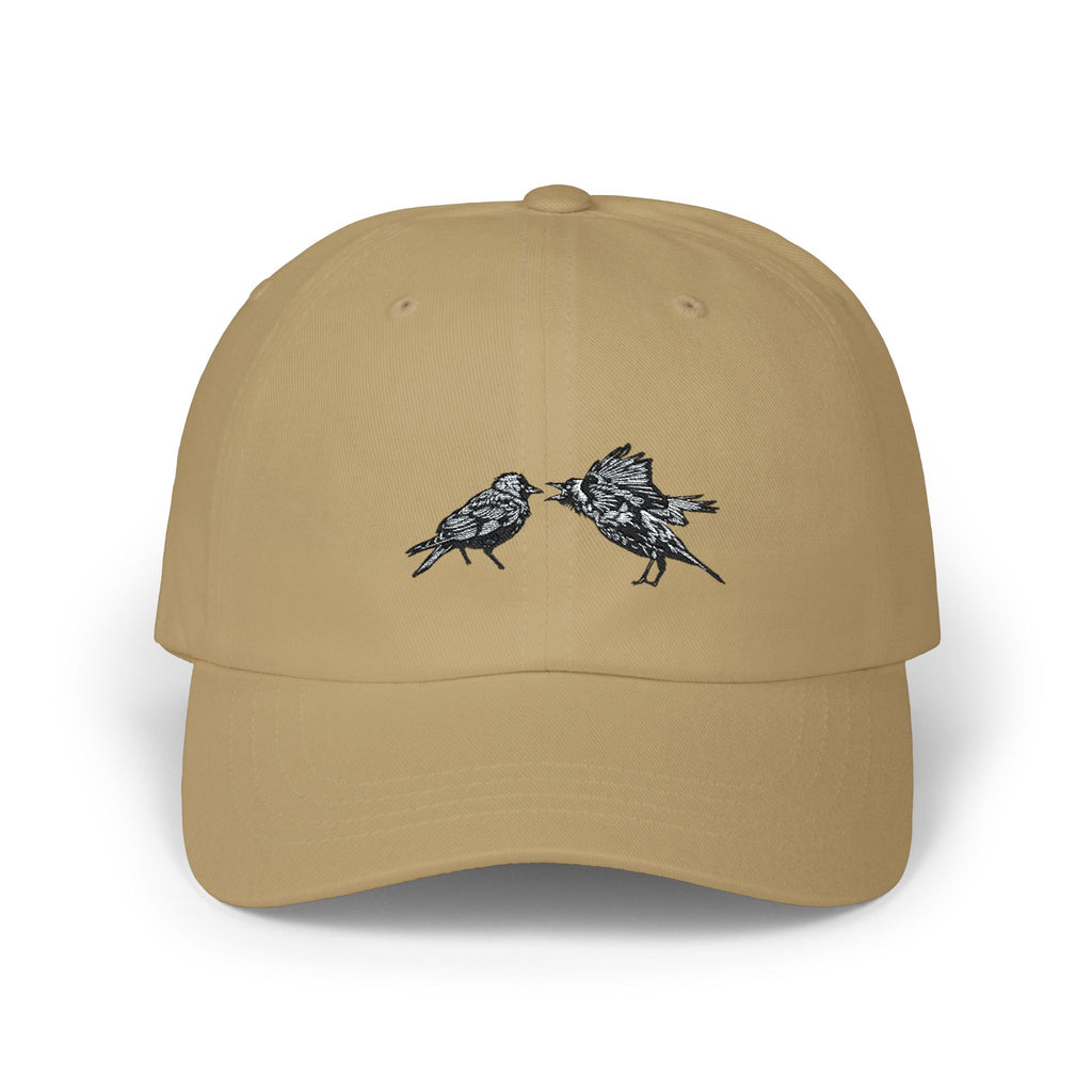 Dad Cap with Bickering Birds Embroidery