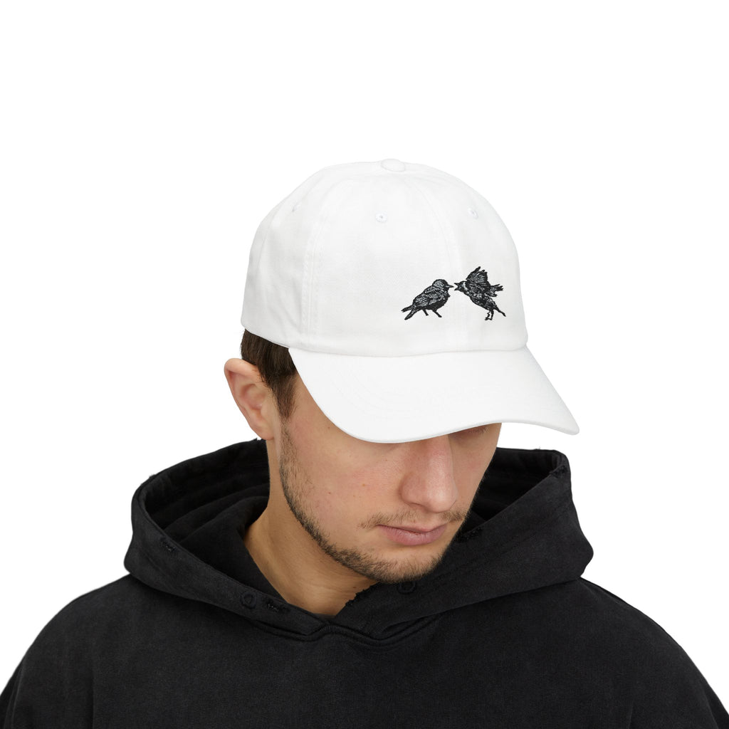 Dad Cap with Bickering Birds Embroidery