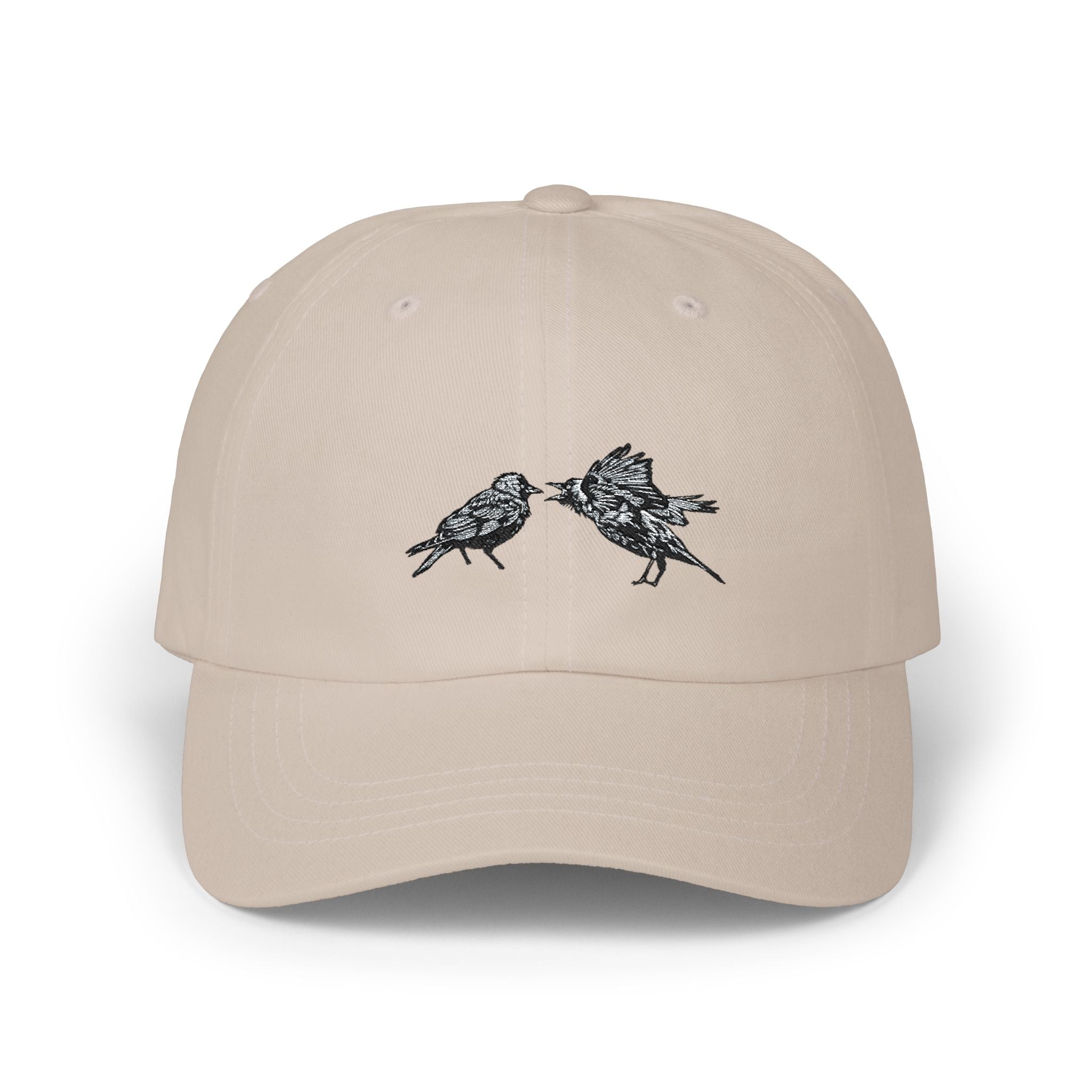Dad Cap with Bickering Birds Embroidery
