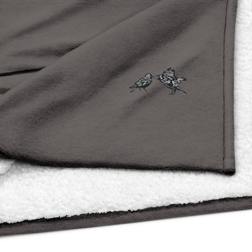 Embroidered Sherpa Blanket
