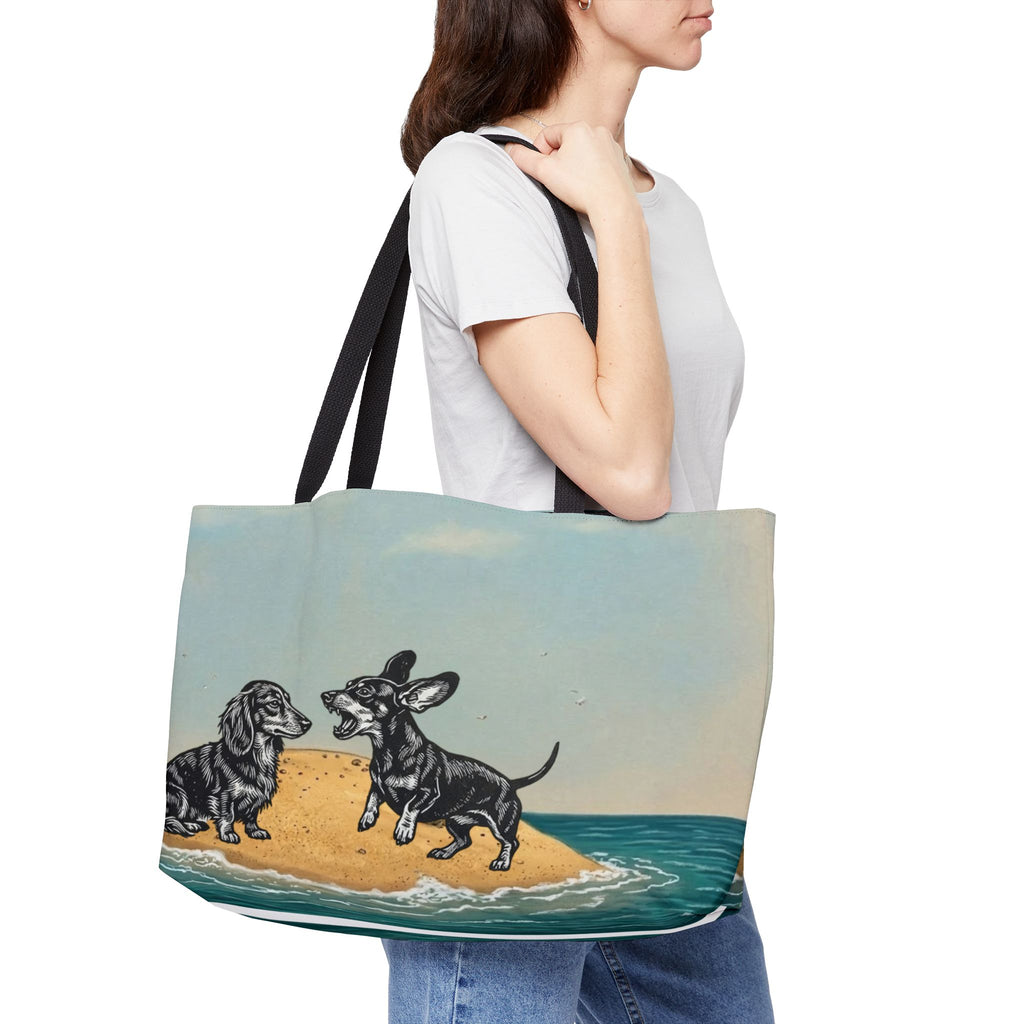 Bickering Dachshund Island Weekender Tote