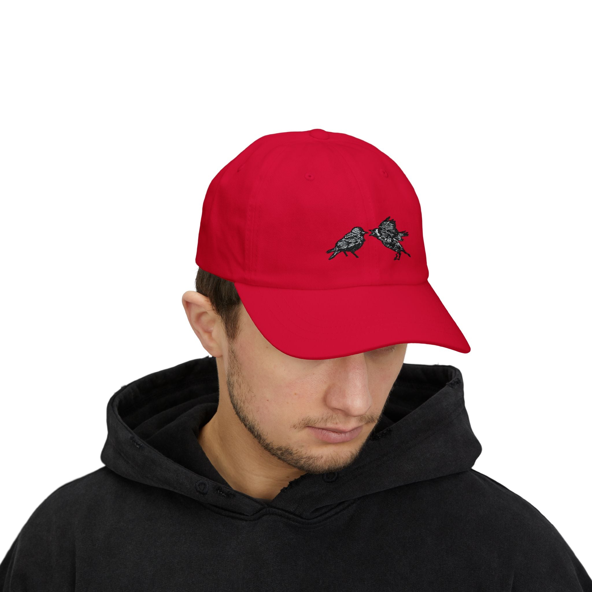 Dad Cap with Bickering Birds Embroidery