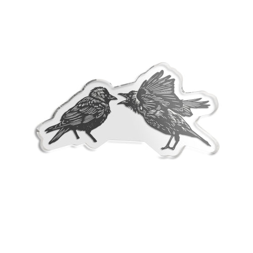 Bickering Birds Cutout Statue