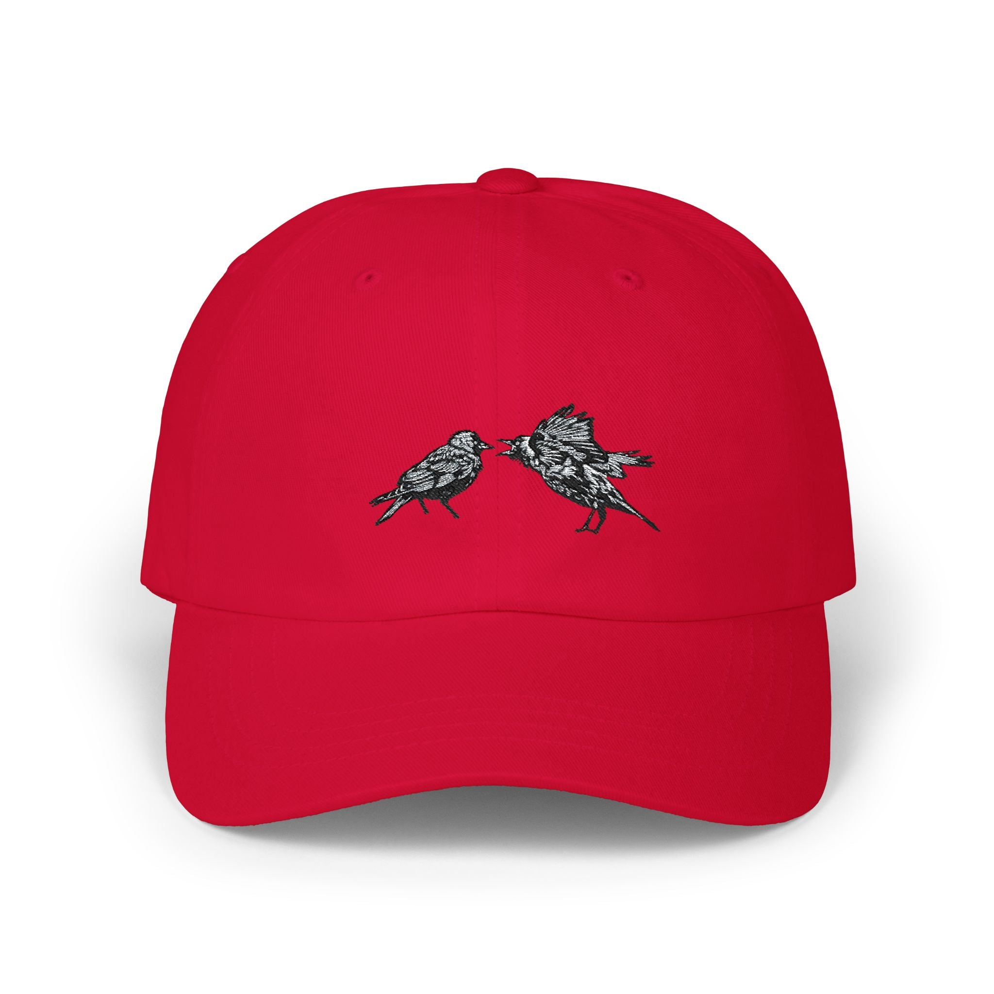 Dad Cap with Bickering Birds Embroidery