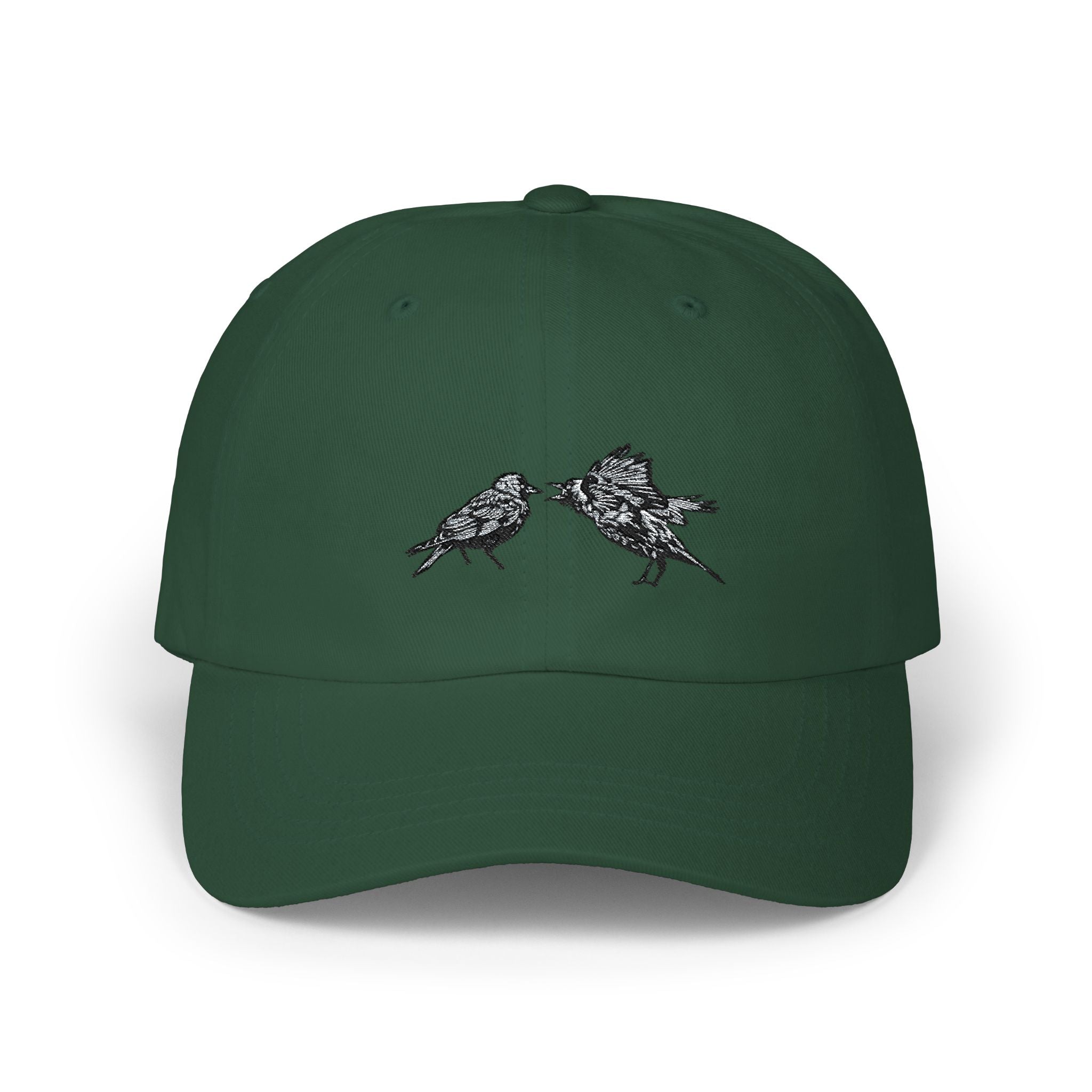 Dad Cap with Bickering Birds Embroidery