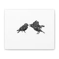 Bickering Birds Minimalist Canvas