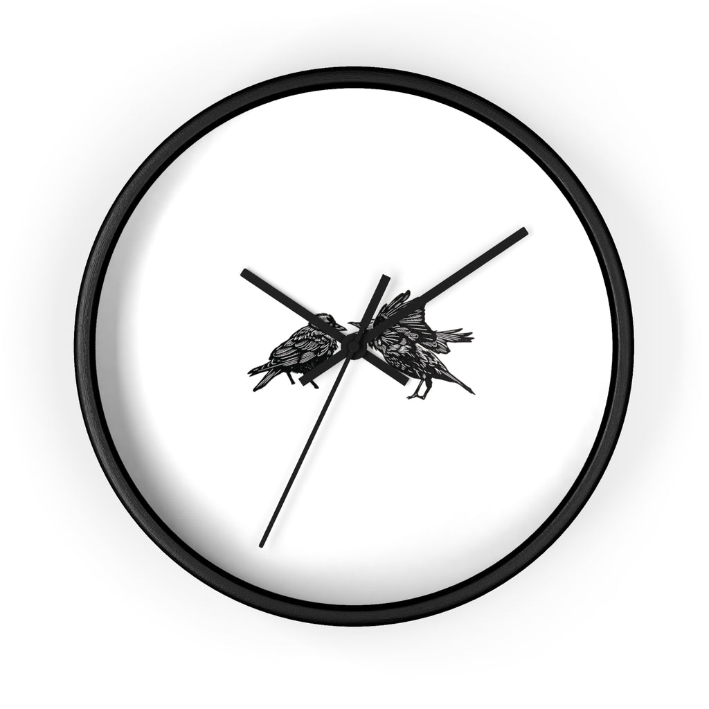 Bickering Birds Wall Clock